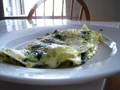 Herbed Egg White and Spinach Omelet